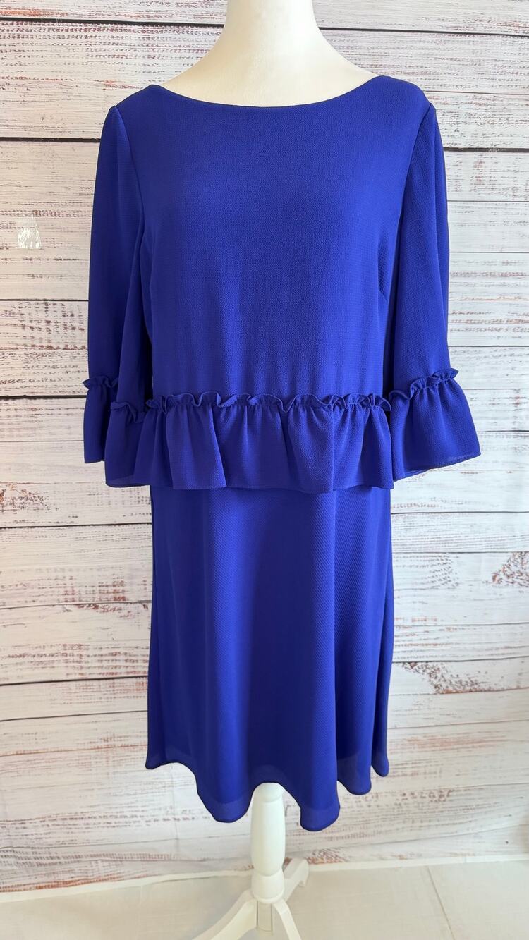 Lauren Ralph Lauren Apollonia Dress Royal Blue/Cobalt Size 12